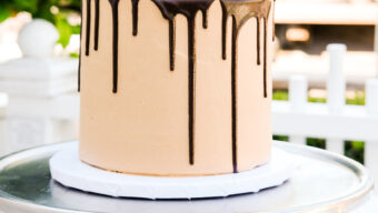Rustic Bakery's Ooh La la cake on a stand