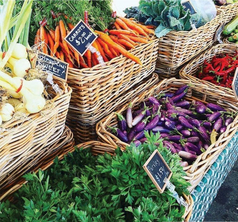 Farmers market veggies