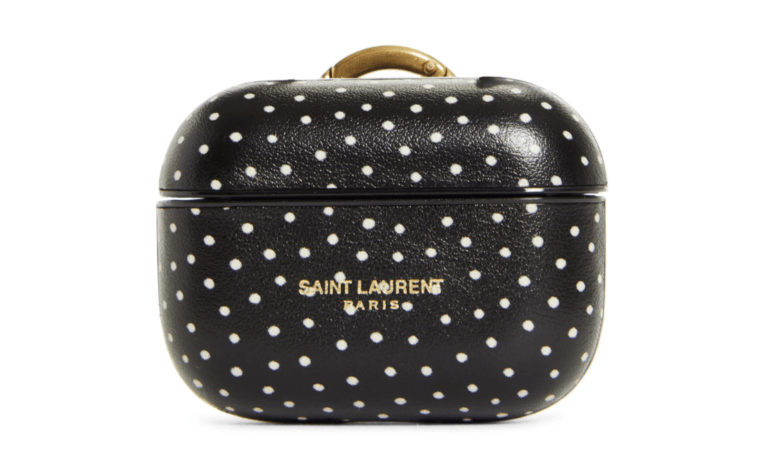 Saint Laurent Dot Print Leather AirPods Pro Case