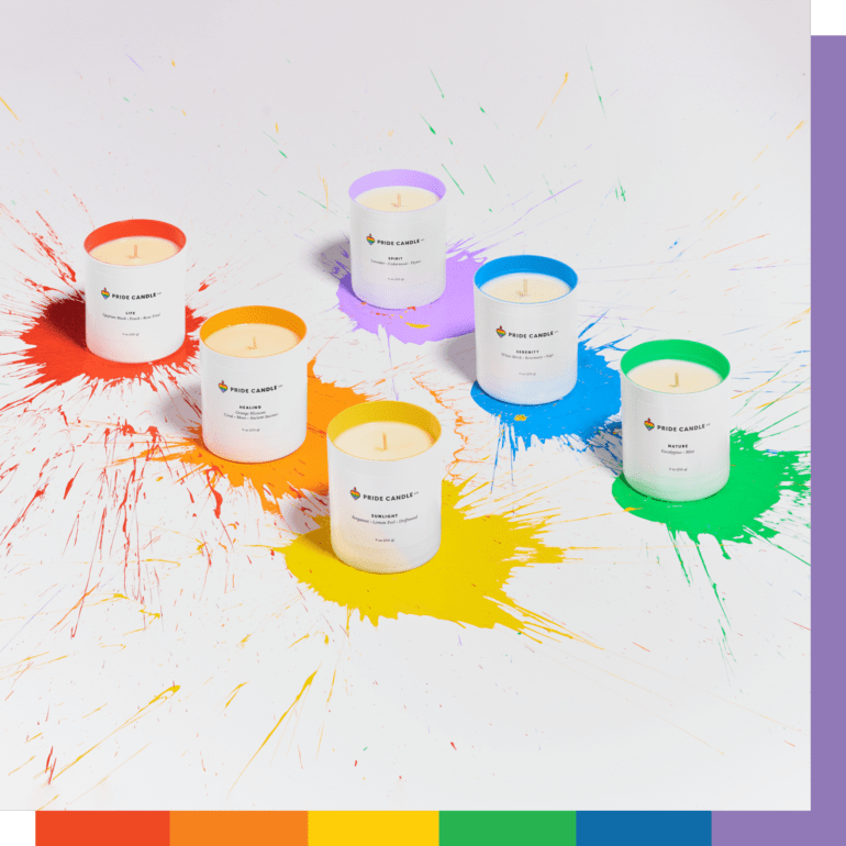 Pride Candle Co Rainbow candles, pride month
