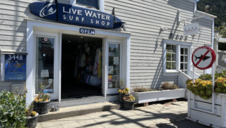 A Local Legend: Live Water Surf Shop and its Famous 'No Shark' Logo