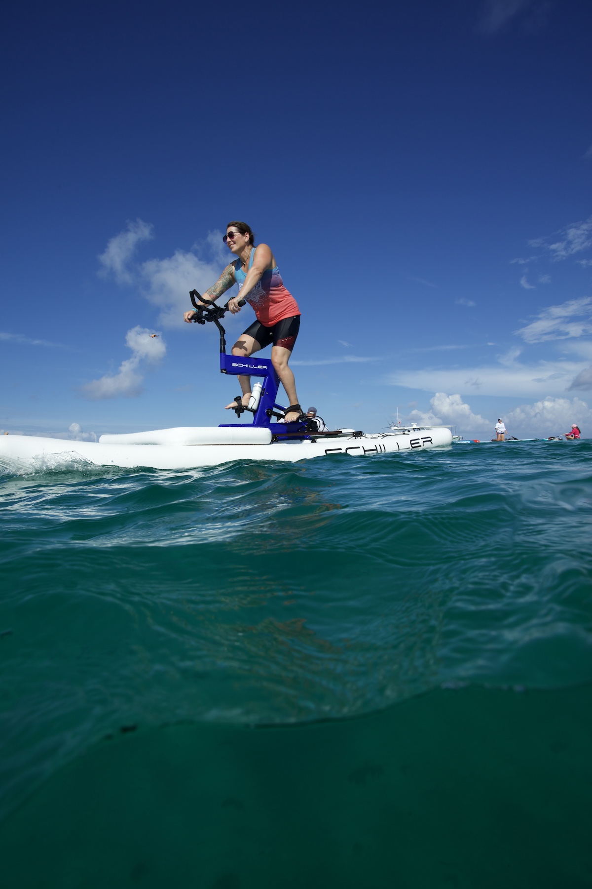 jessica schiller water biking to the farallons, Photo: @covascott