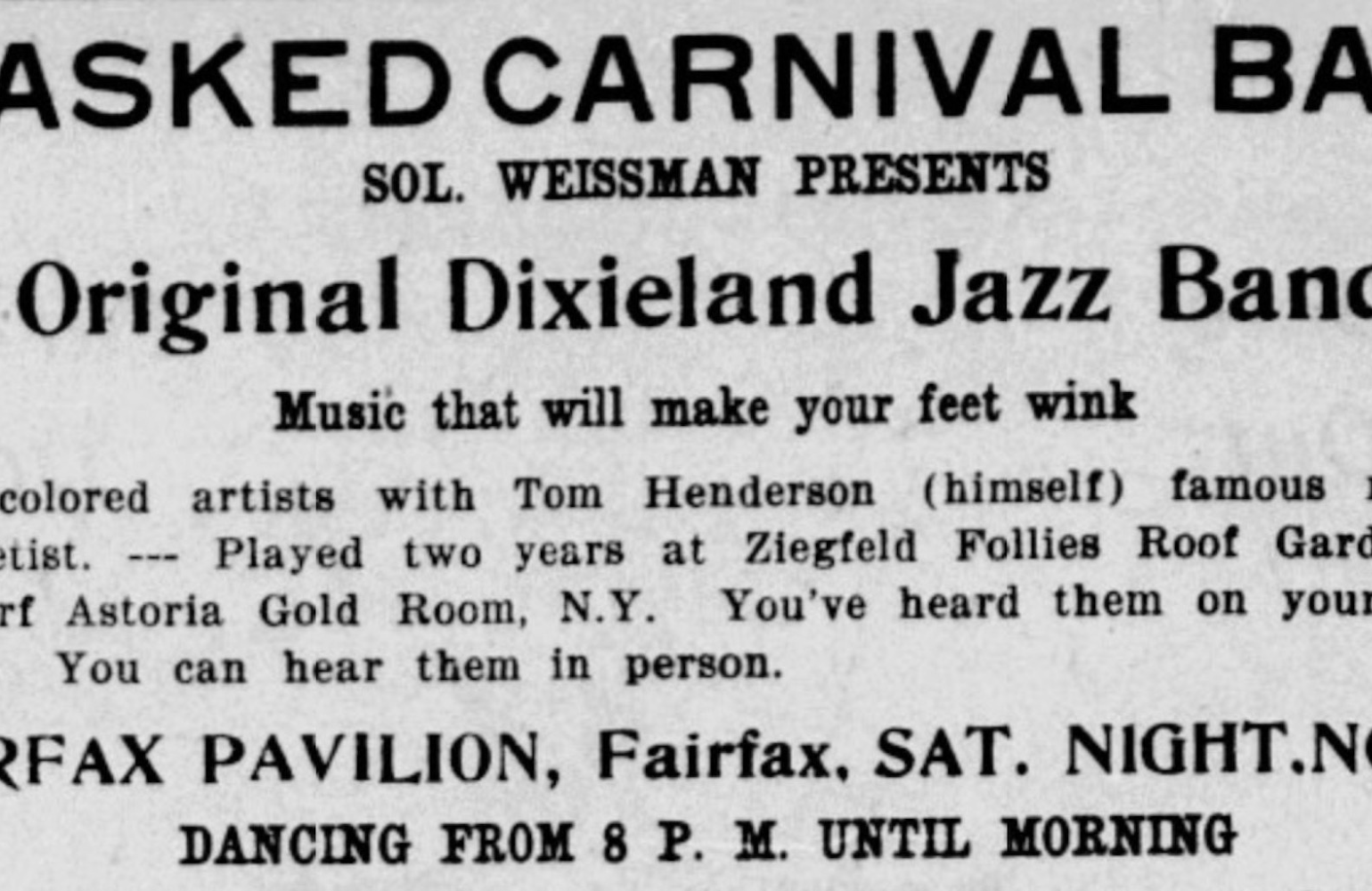 Original Dixieland Jazz Band in FX