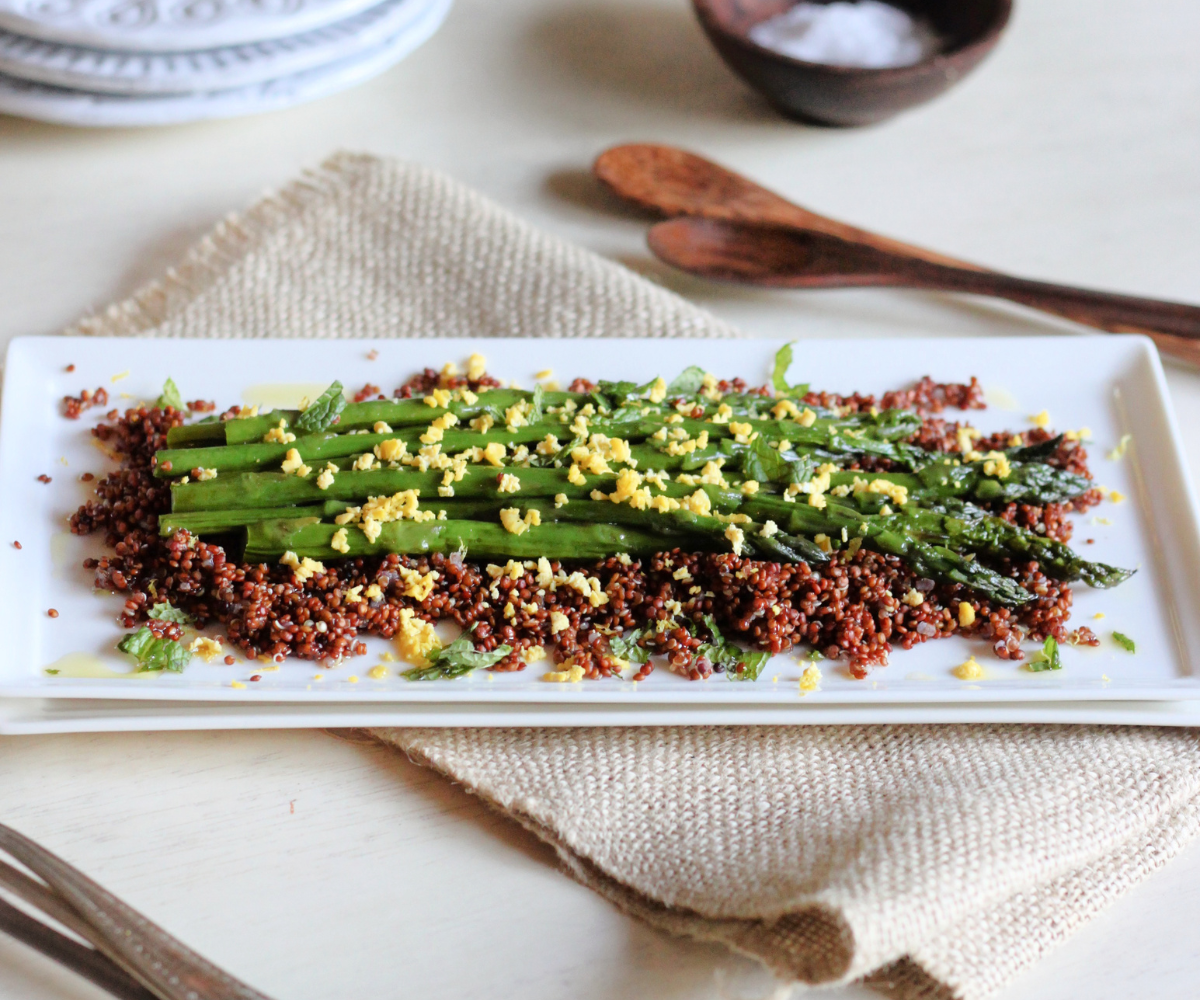 Asparagus and Quinoa Salad with Egg Mimosa 