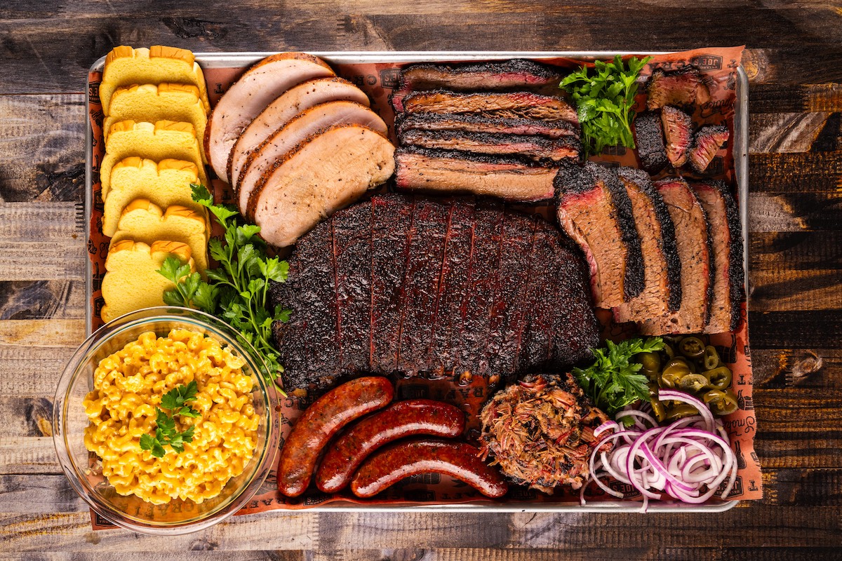 Barbecue platter from Lone Mountain Barbecue in Novato