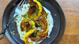 Roasted Delicata Squash with Labneh