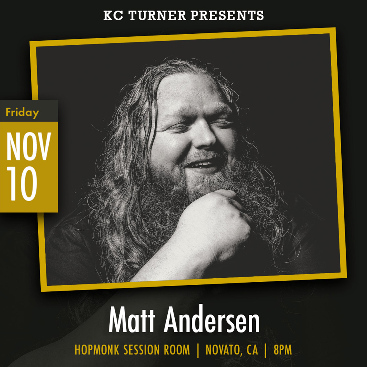 Matt Andersen, Live Music in Marin November