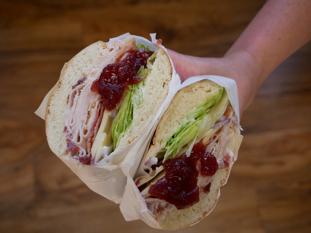 Cranberries, Perry's Deli, Turkey Bacon Cran Sandwich