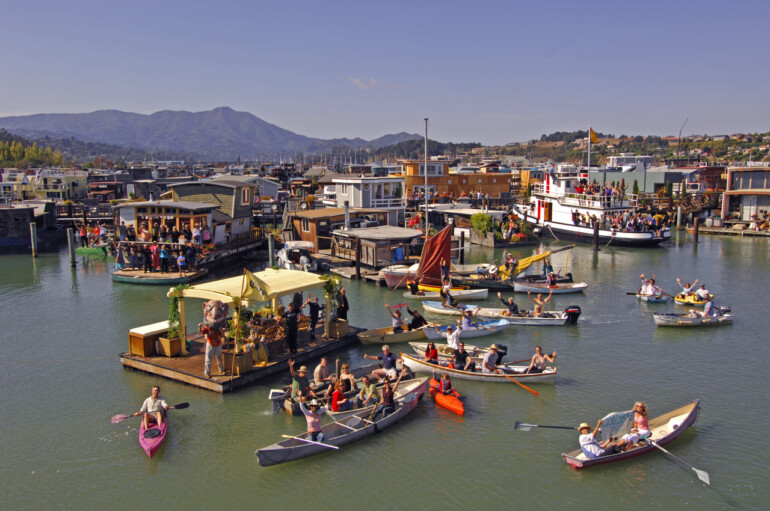 Party on the Sausalito Houseboats
