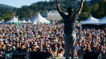 Packed crowd at Michael Franti and the Spearheads performance - Mill Valley Music Festival 2024