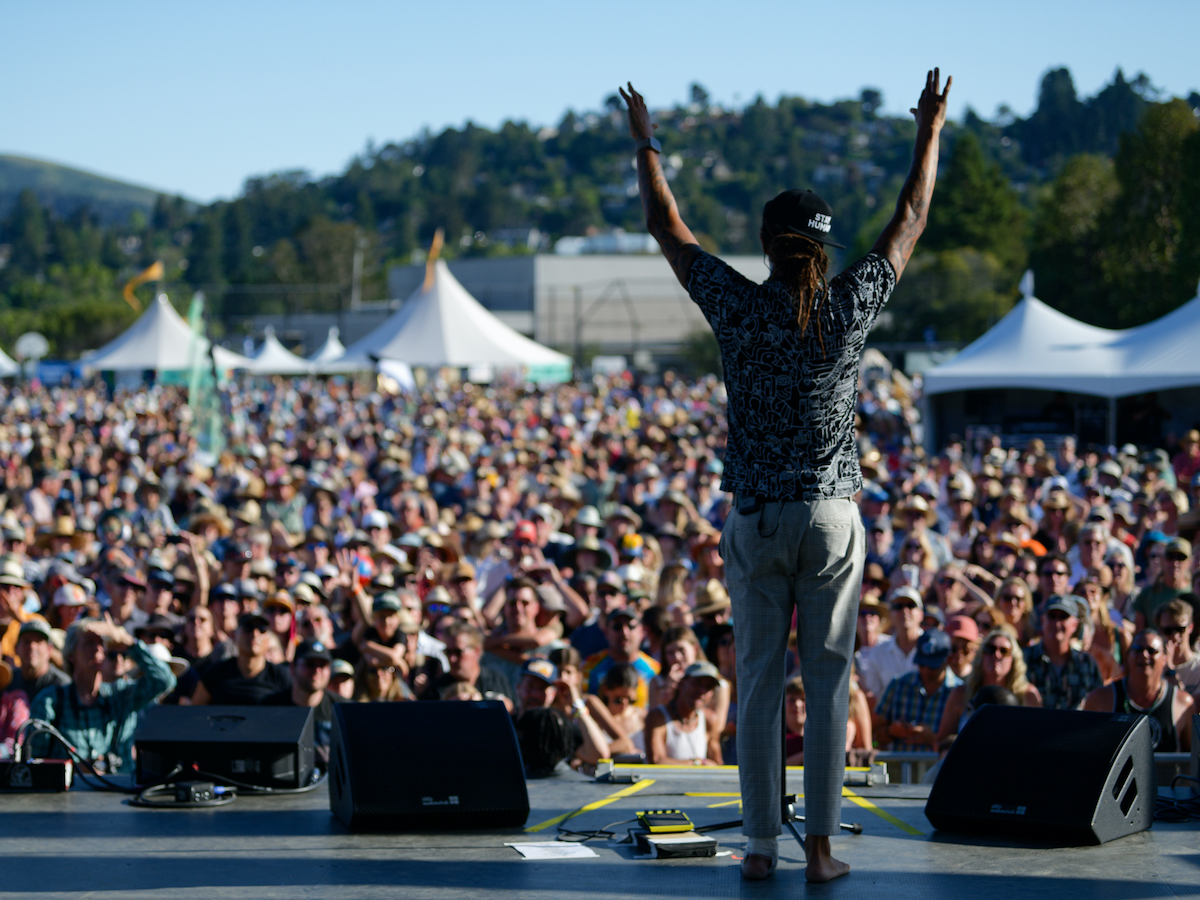 Packed crowd at Michael Franti and the Spearheads performance - Mill Valley Music Festival 2024