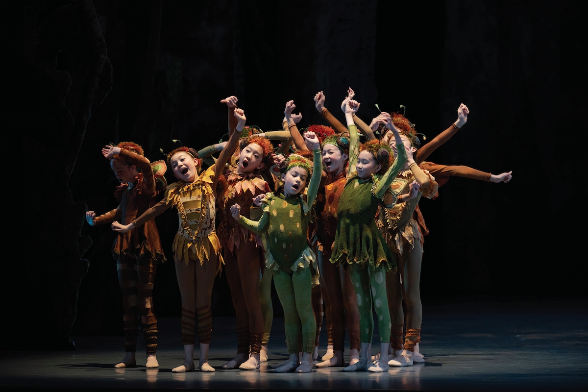 Kids dancing in SF Ballet's A Midsummer Night's Dream, showing for two weeks in March. 
