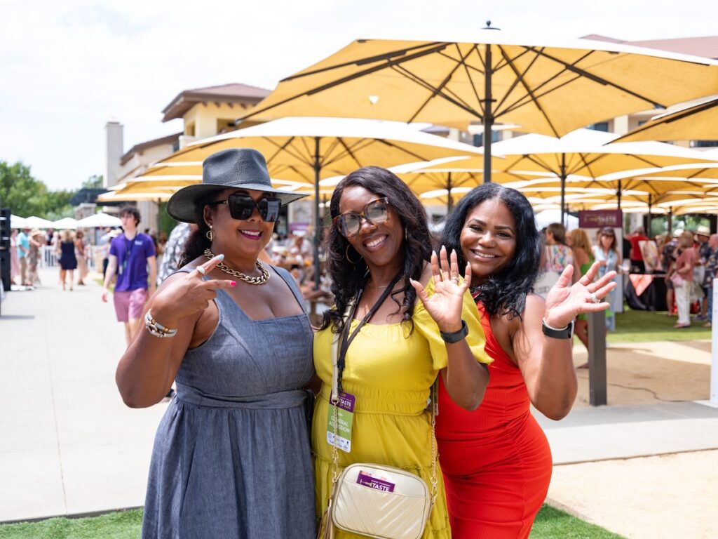 The women smiling at the Festival Napa Valley wine event