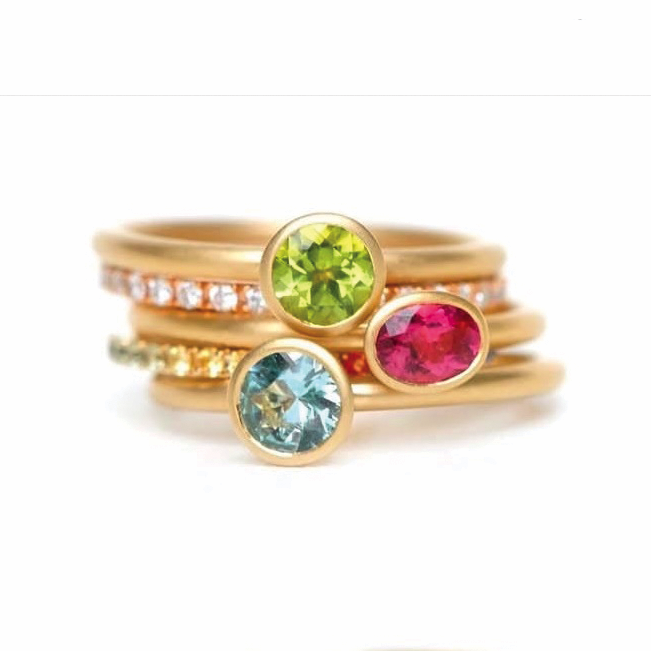Stephan-Hill Jewelry Designer Colorful Stacking Rings
