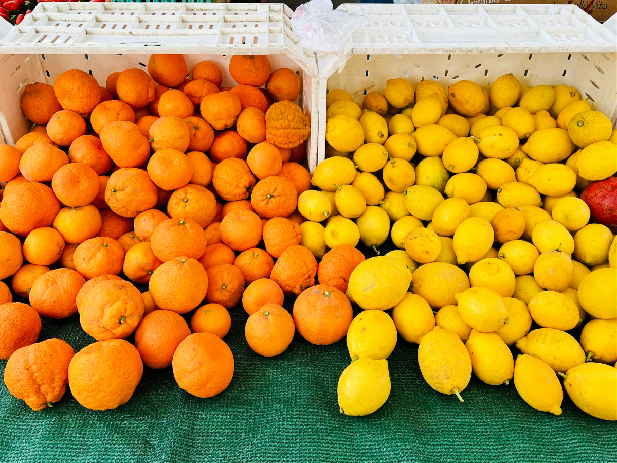 Farmers Market, Citrus Crates