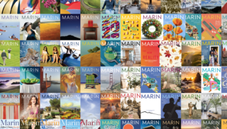 A collage of Marin Magazine covers from 2015 to 2024.