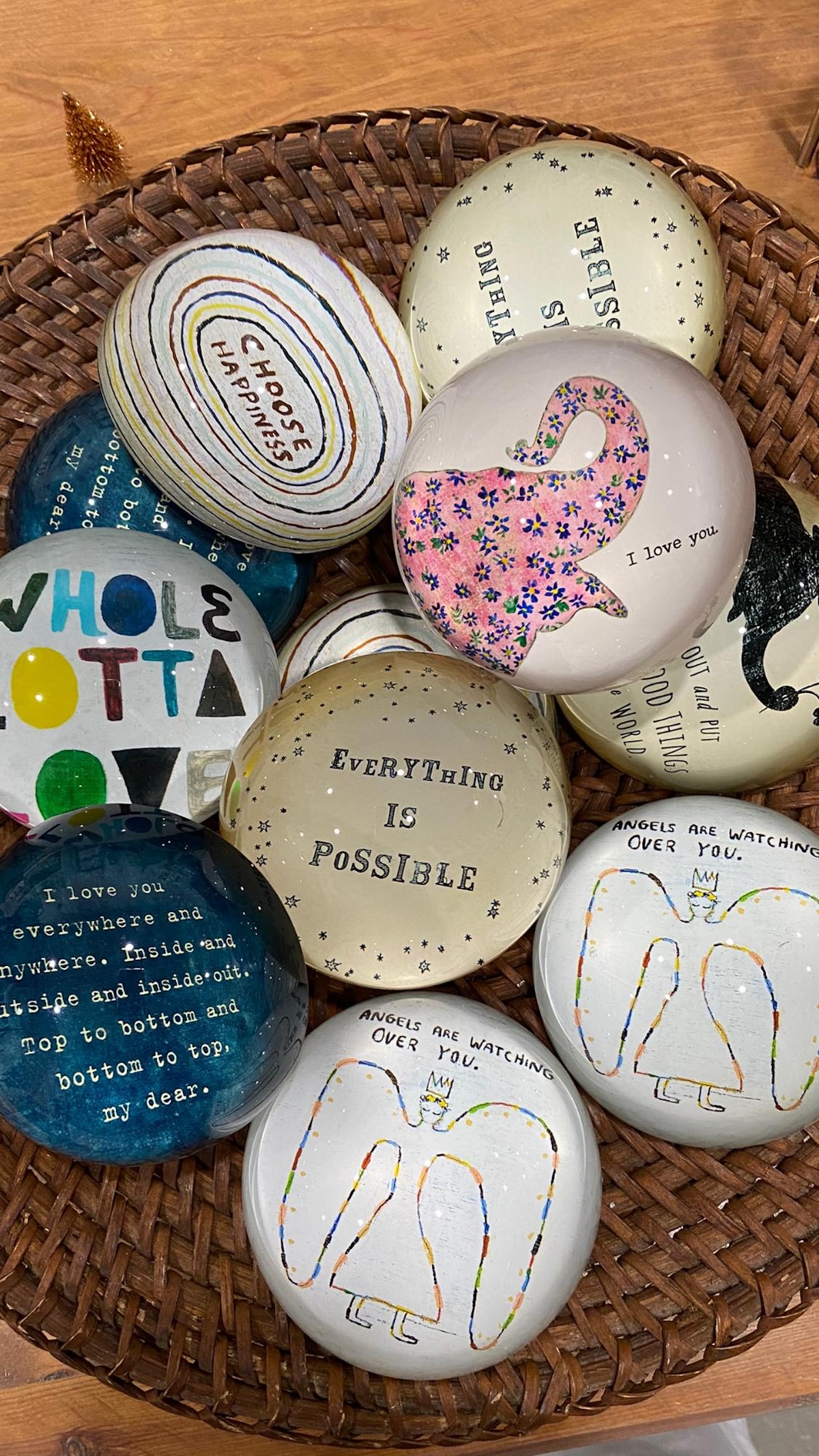 Close-up of wares for sale at the Sassy Post.