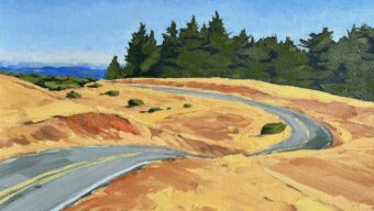Marin open Studios road painting by Amanda Hinde