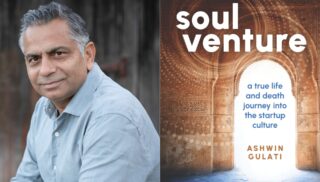 Side by side of an author and his book.