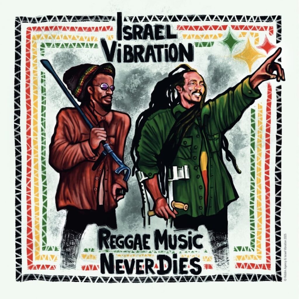Drawing of the musicians in Israel Vibration