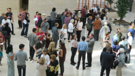 A group of people at a gathering