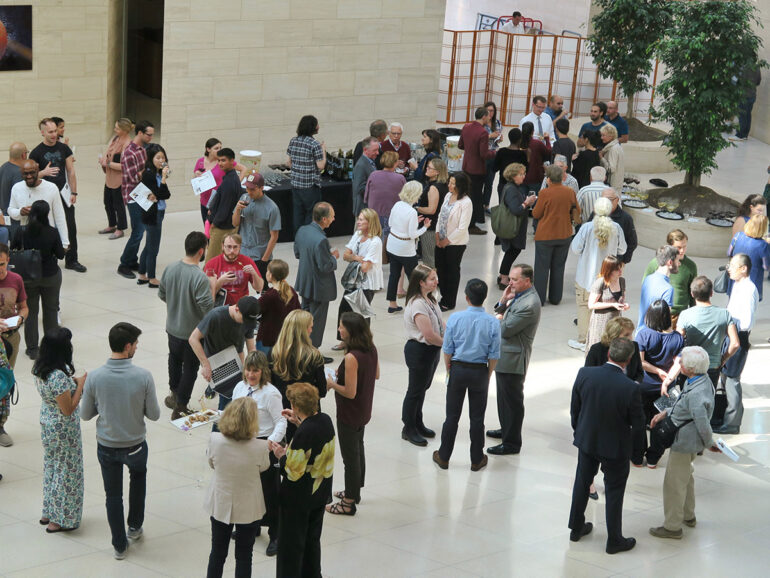 A group of people at a gathering