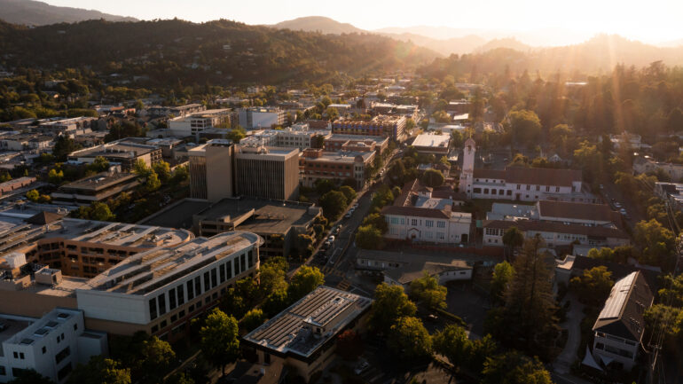 San Rafael downtown skyline.