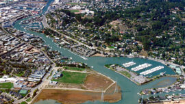 San Rafael California Canal Area aerial view