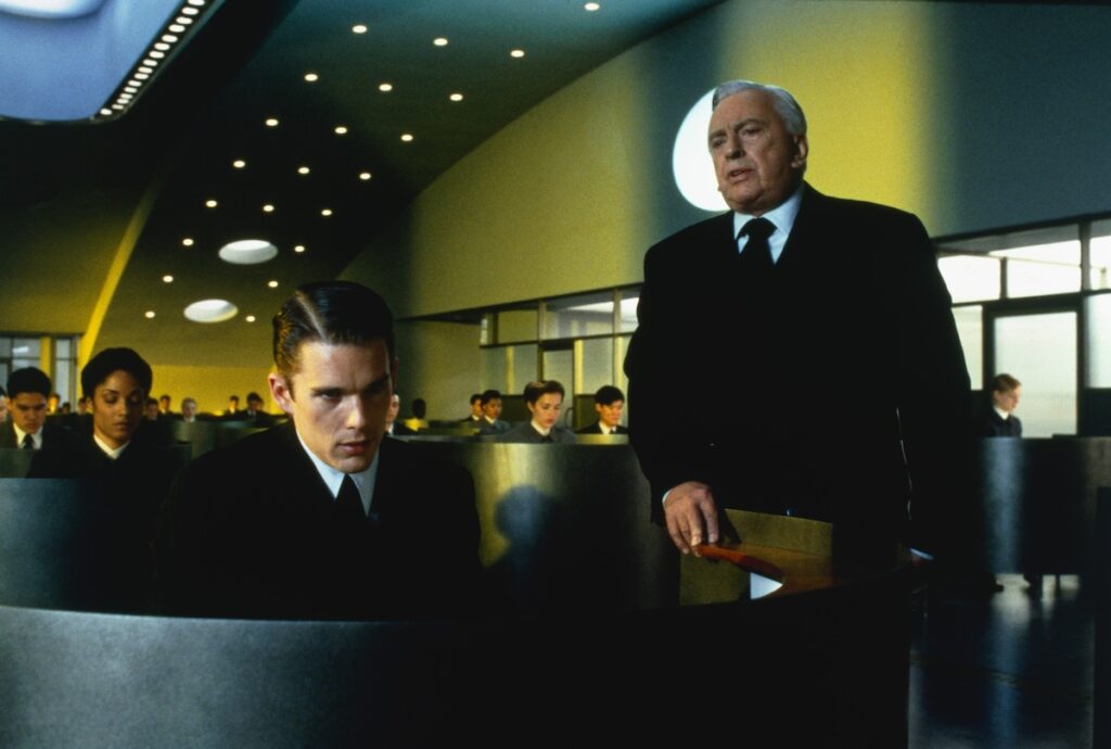 Still from the movie Gattaca showing ethan hawke
