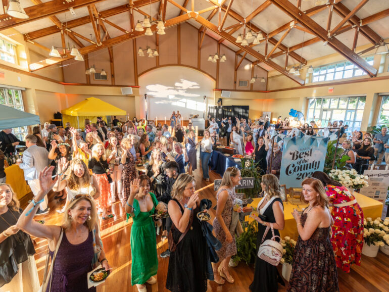 Crowd enjoying Marin Magazine’s 2025 Best of the County Bash in Mill Valley.