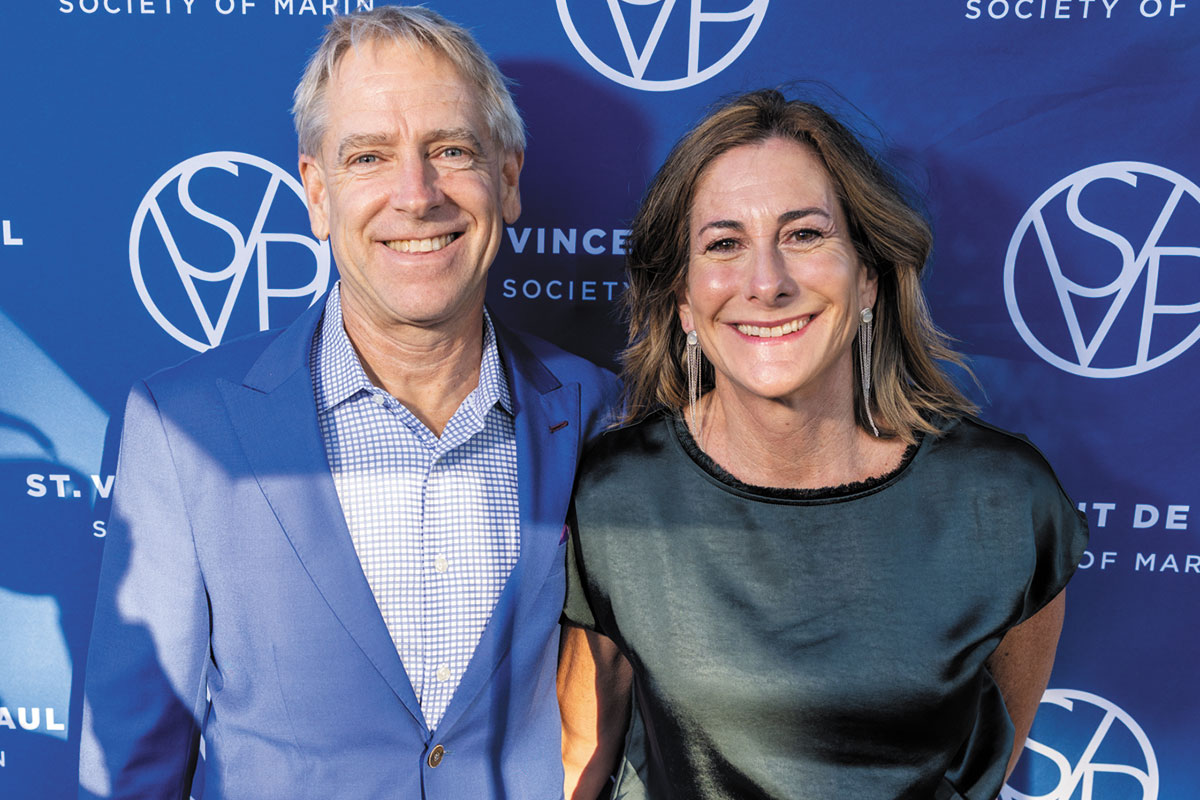 Angeline Covey of Sponsor BioMarin with Bill Overend