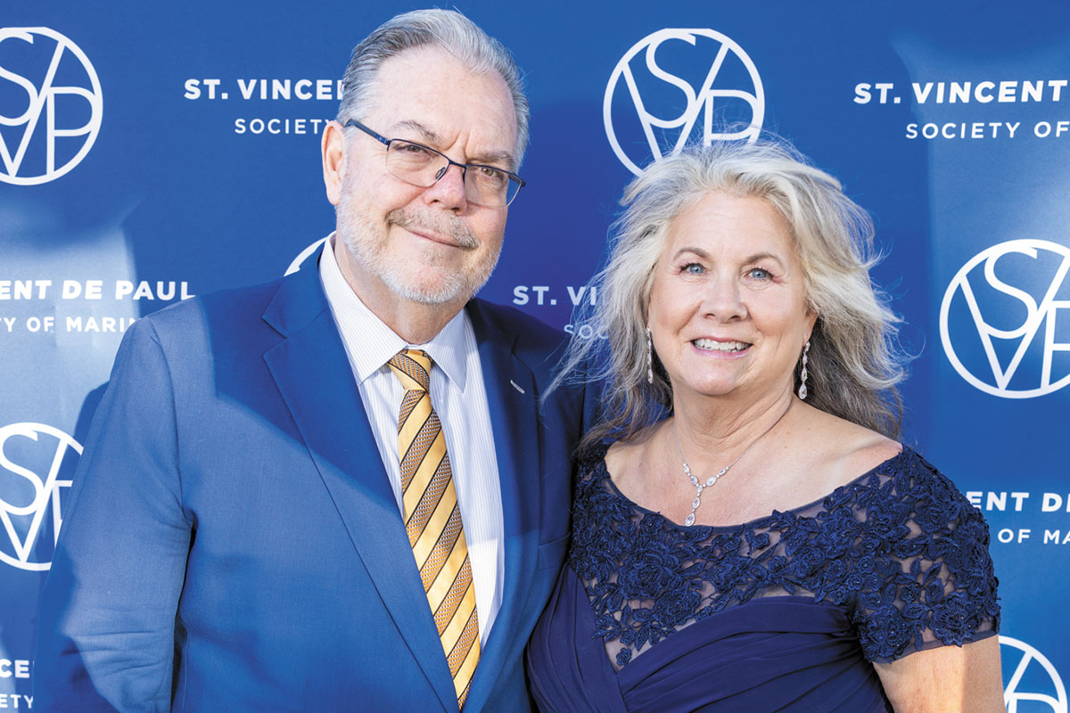 David Bloom of Sponsor Bank of Marin with Mary Bloom, Auxiliary Board Member