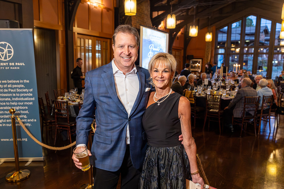 John Blechman of Sponsor Harbor Point Charitable Foundation with Kathleen Woodcock, CPO