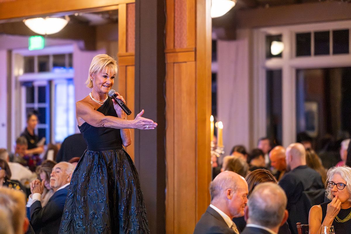 Kathleen Woodcock Chief Philanthropy Officer giving speech