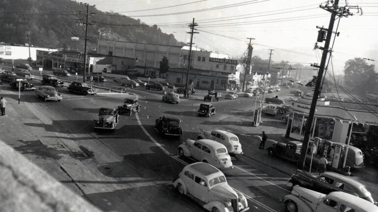 The Hub - San Angelo’s intersection old photo 1949