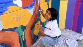 Youth in Arts girl paining