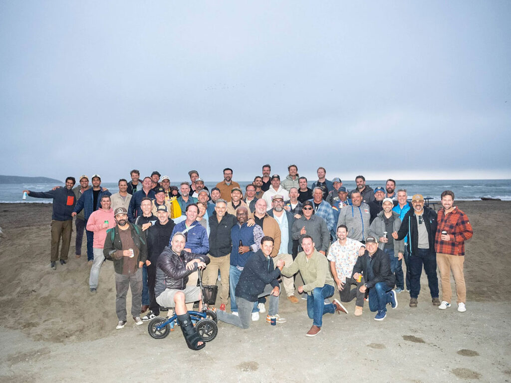 Dad bonding at Dillon Beach