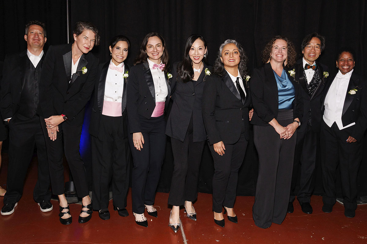 Dr. Escorts Daniel Maloney, Leah Kelley, Cynthia Goodman, Natalya Lvoff, Lori Kim, Ranna Tabrizi, Jennifer Plunkett, Lloyd Miyawaki, Cheryl Ewing - Credit Mahelly Ferreira for Drew Alt