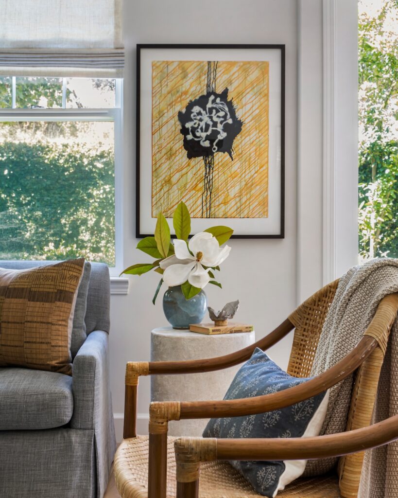 Novato home with art