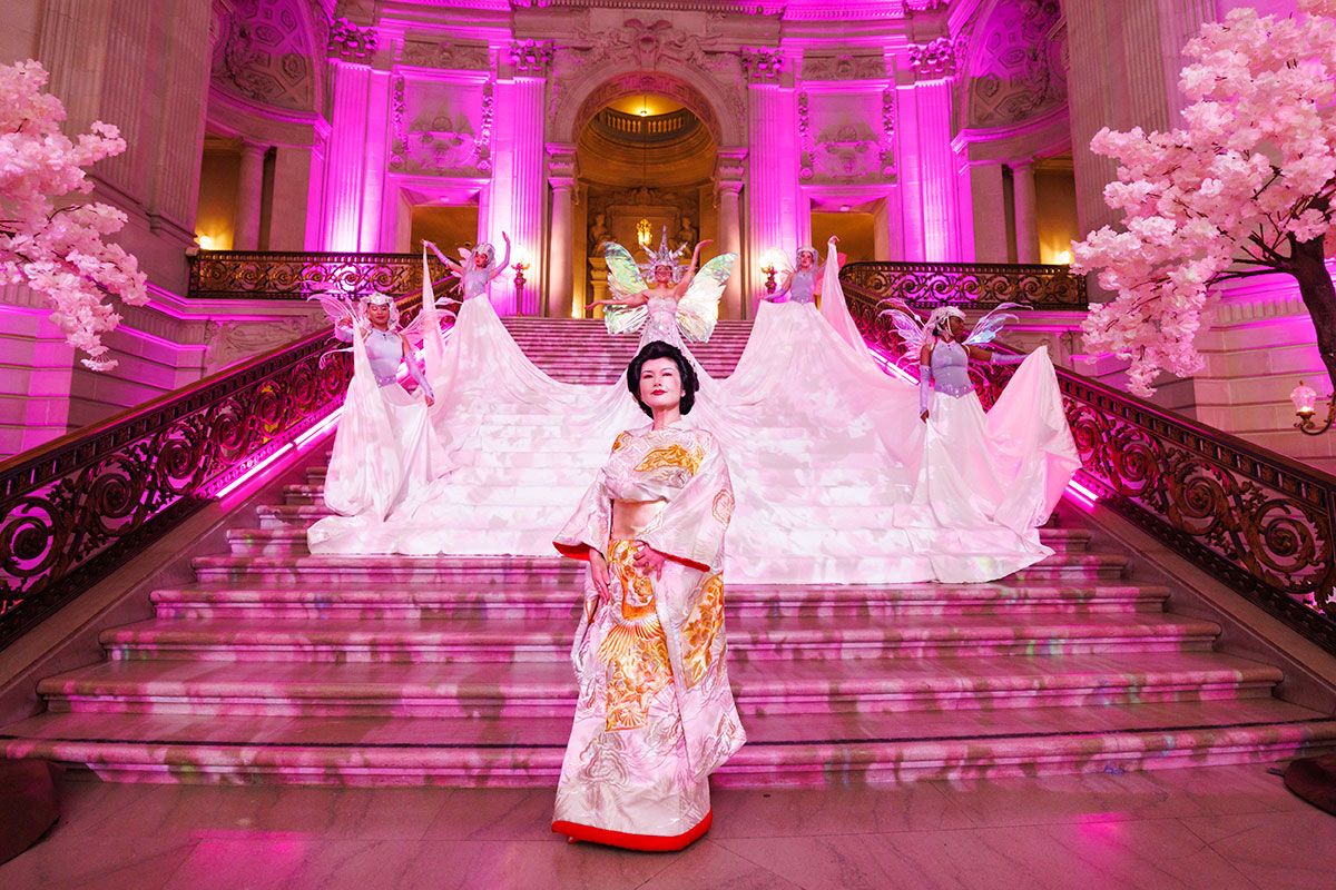 Magical Night Beneath the Cherry Blossoms