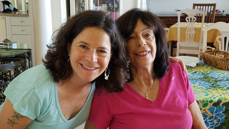 Mindy Uhrlaub and her mother