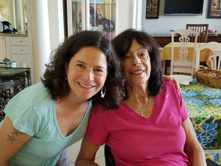 Mindy Uhrlaub and her mother