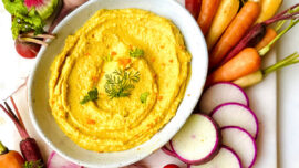 Golden Turmeric Hummus with Crudités