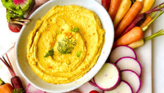 Golden Turmeric Hummus with Crudités