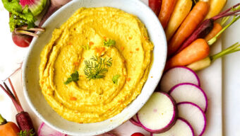 Golden Turmeric Hummus with Crudités