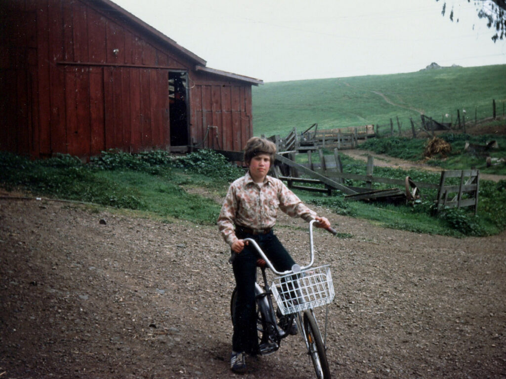 Michael Straus as a child on farm