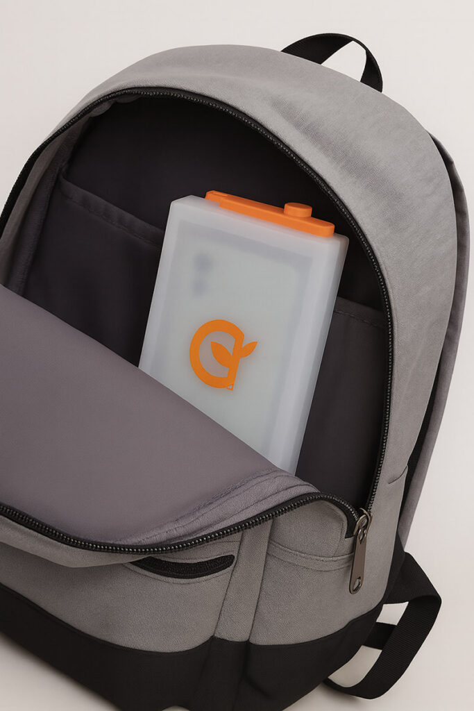NuKase - lockable phone case inside of a backpack .