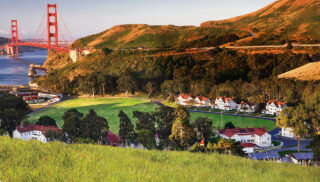 Cavallo Point Lodge, a historic resort located at the foot of the Golden Gate Bridge in Sausalito, California