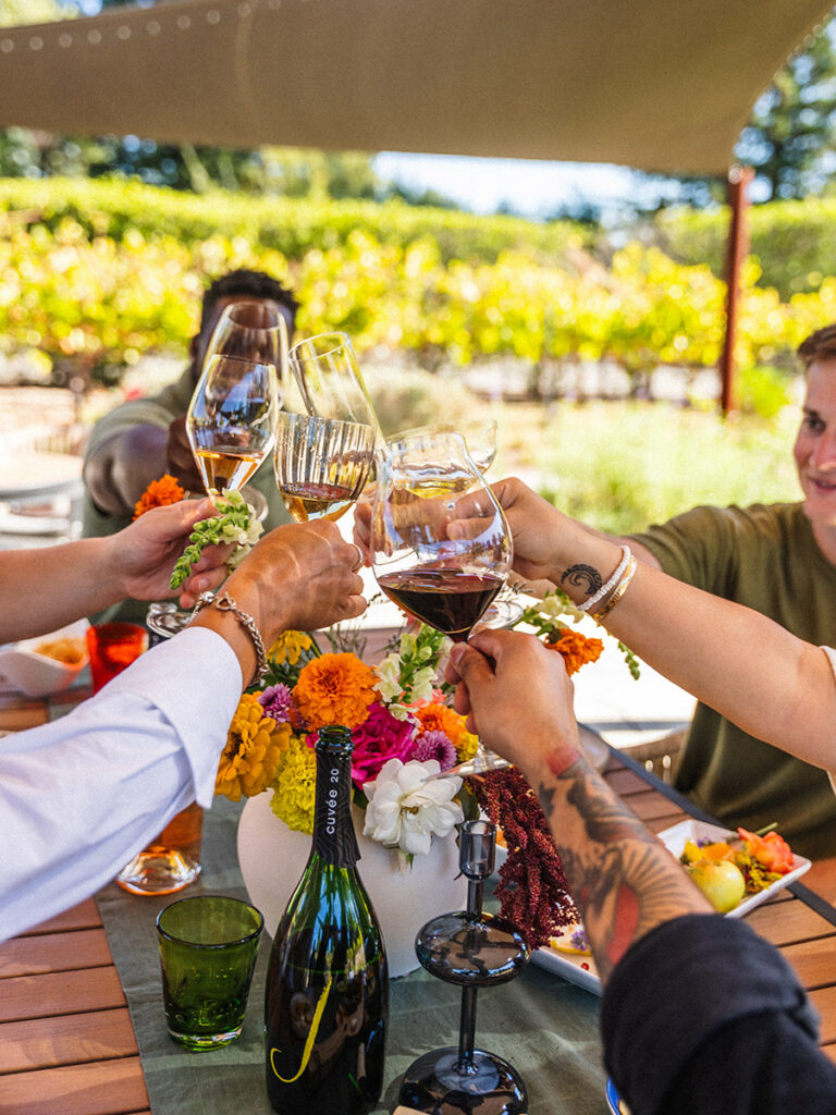 Toast with J Winery Cuvée 20