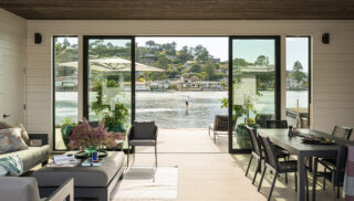 Belvedere waterfront home - The homeowners sought a seamless connection to the lagoon